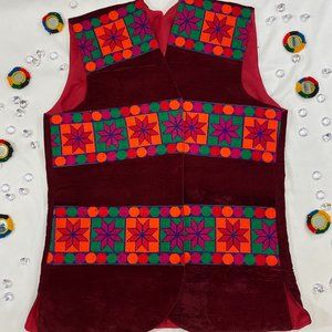 Unisex afghani velvet vest